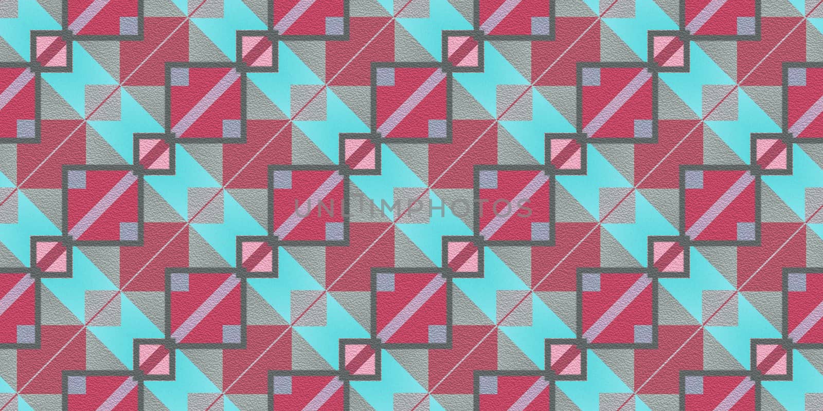 Red Scarlet Pink Blue Seamless Modern Maya Pattern Background. Geometric Ethnic Ornament Texture. Aztec Decorative Backdrop.