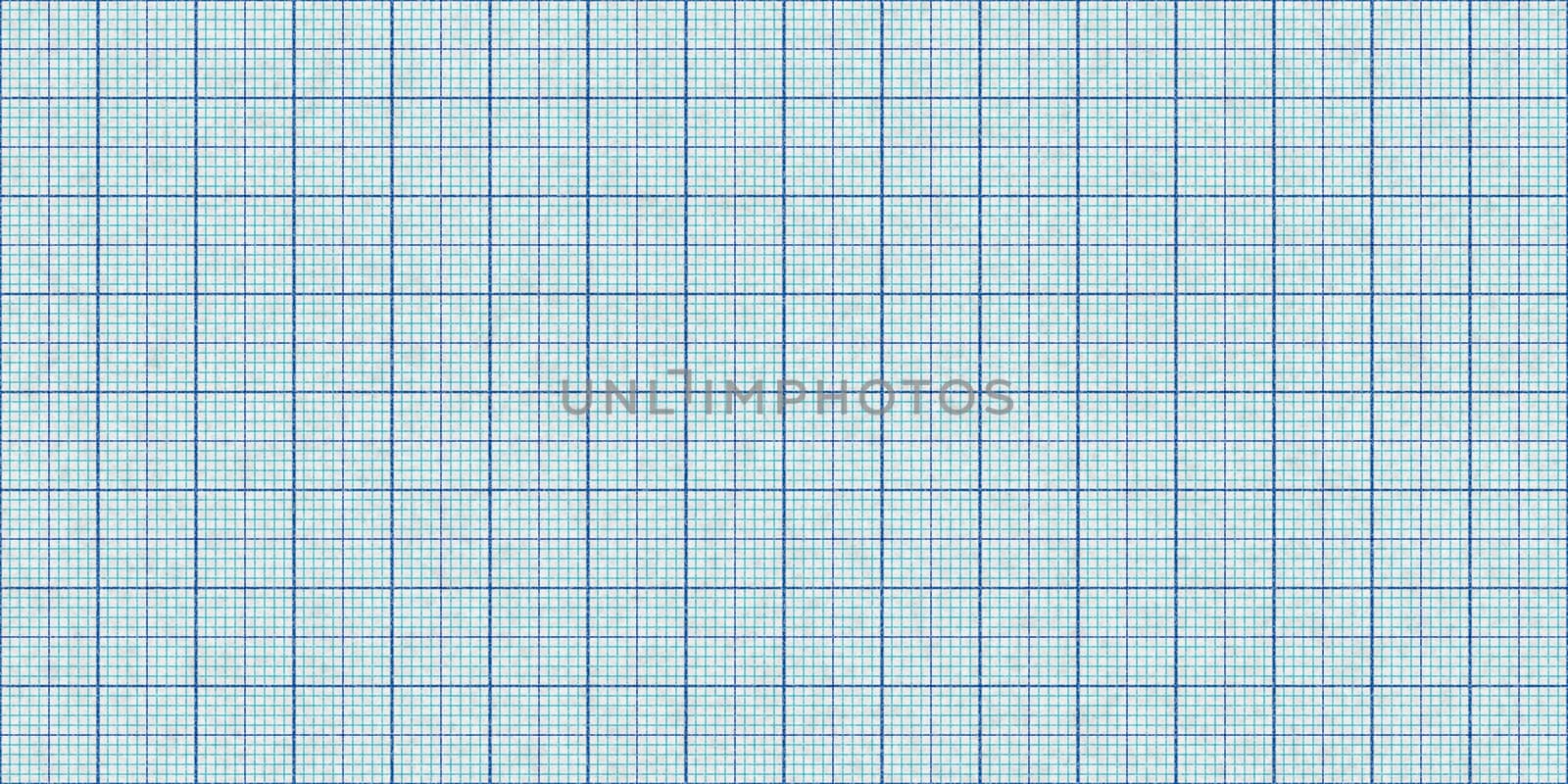 Sky Blue Seamless Millimeter Paper Background. Tiling Graph Grid Texture. Empty Lined Pattern.