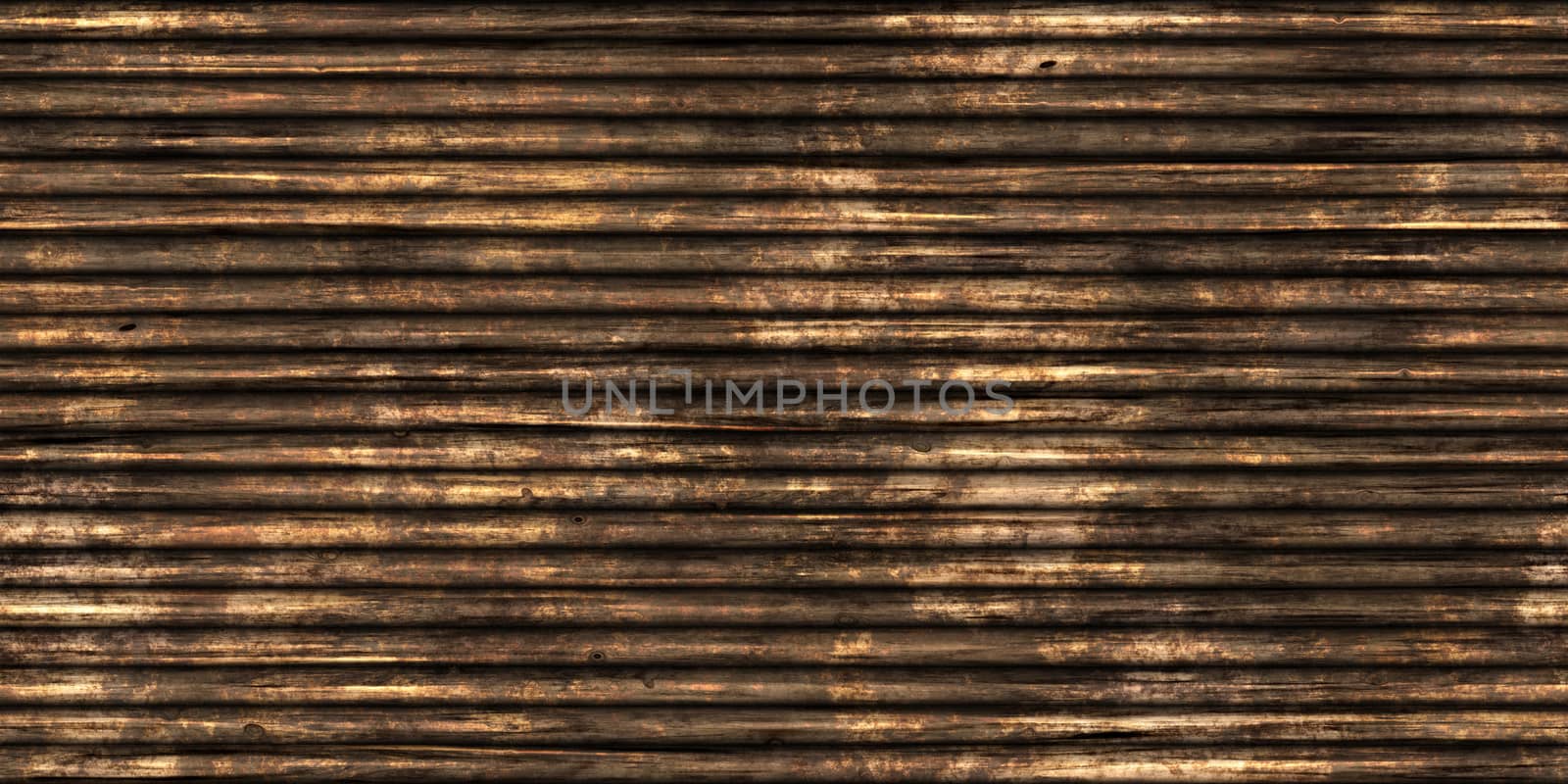 Seamless Old Logs Wall Background. Nature House Exterior. Wood Surface Texture. Natural Trees Backdrop. 3D Rendering. 3D Illustration. by sanches812