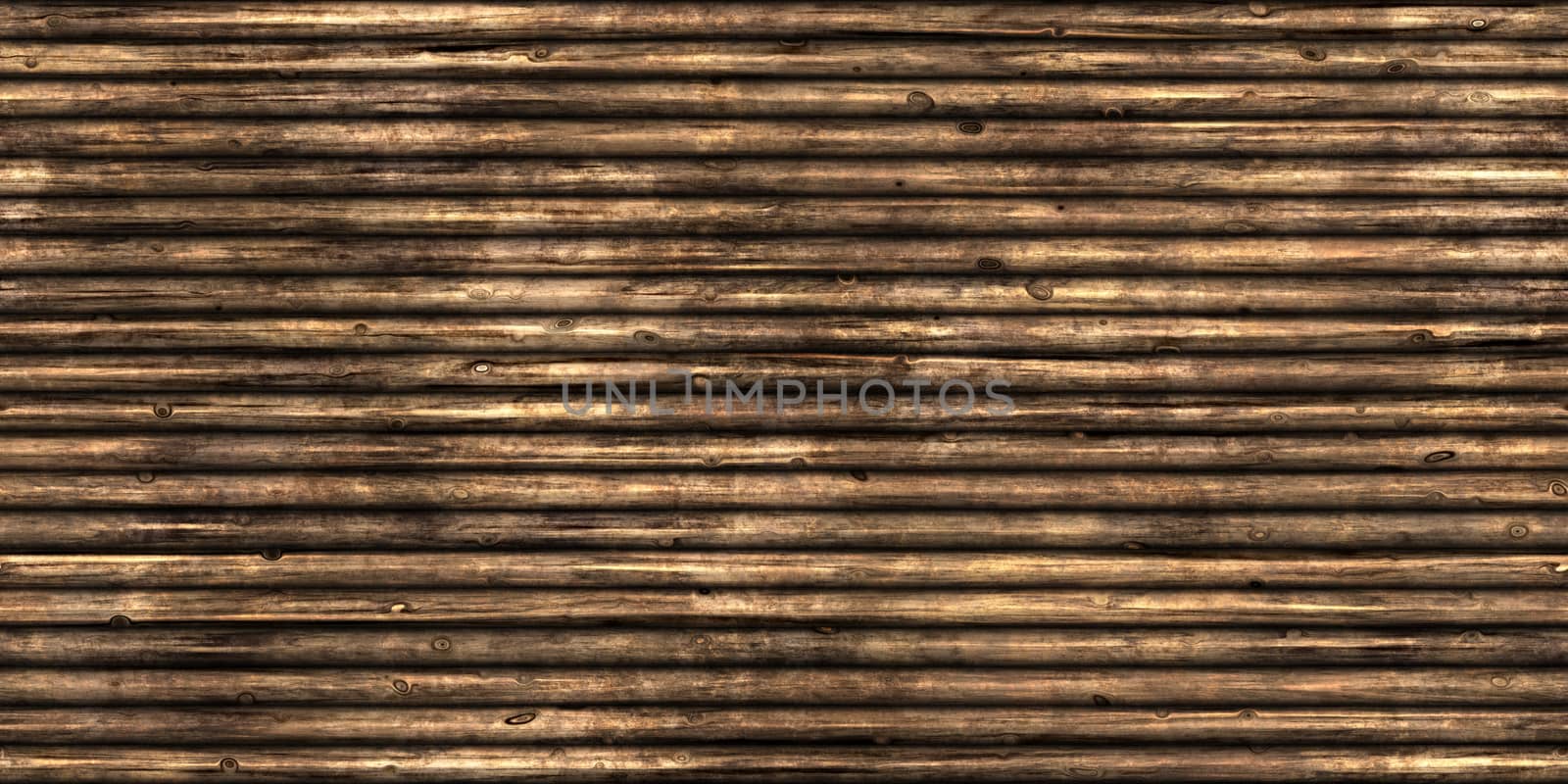 Seamless Logs Wall Background. 3D Rendering. 3D Illustration. by sanches812