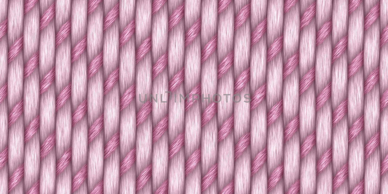 Pink Cross Weave Texture. Wicker Rattan Background Surface. 3D Rendering. 3D Illustration.