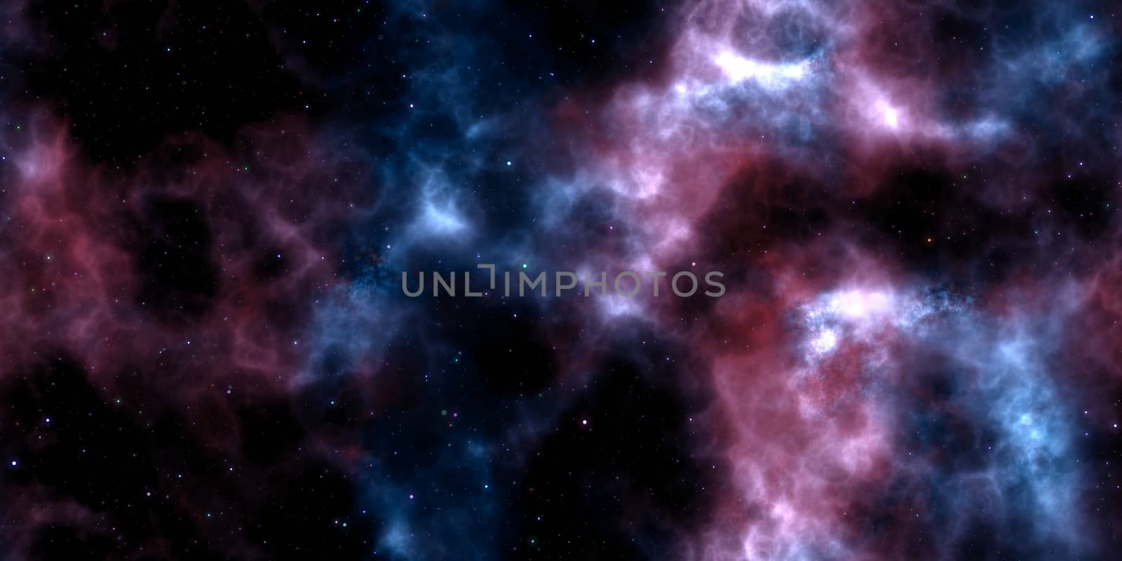 Starry Clouds on Night Sky Galaxy Background. Abstract Cosmos Infinity Texture. 3D Rendering. 3D Illustration.