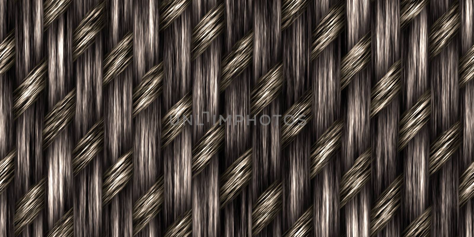 Macro Cross Weave Texture. Wicker Rattan Background Surface. 3D Rendering. 3D Illustration. by sanches812