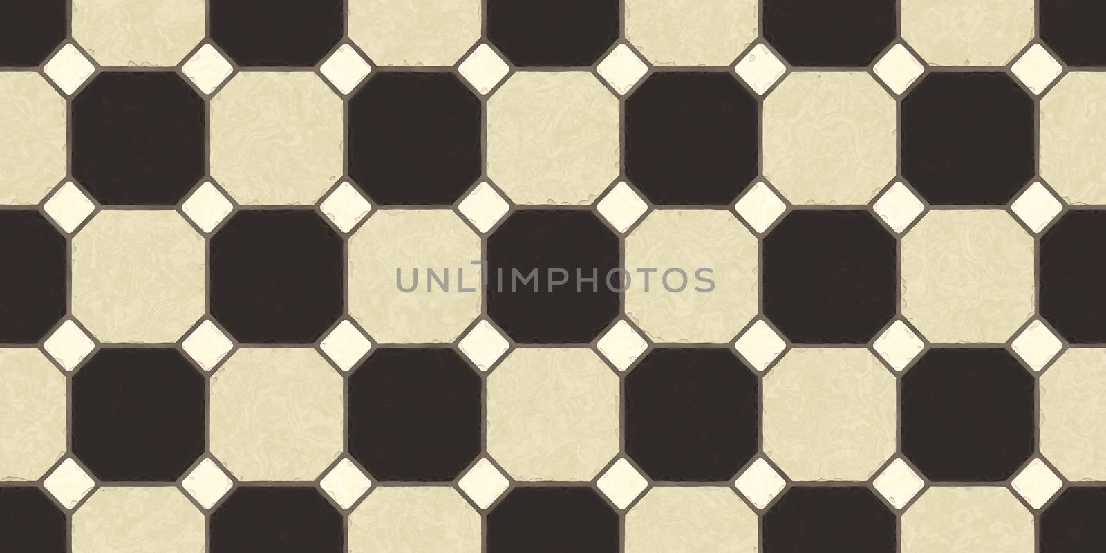 Strong Brown Beige Seamless Classic Floor Tile Texture. Simple Kitchen, Toilet or Bathroom Mosaic Tiles Background. 3D rendering. 3D illustration.