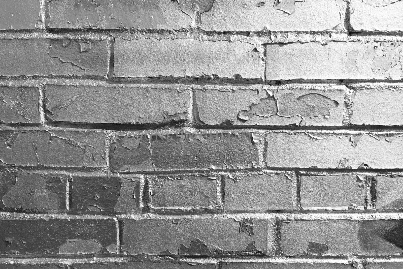 Painted Silver Bricks Wall