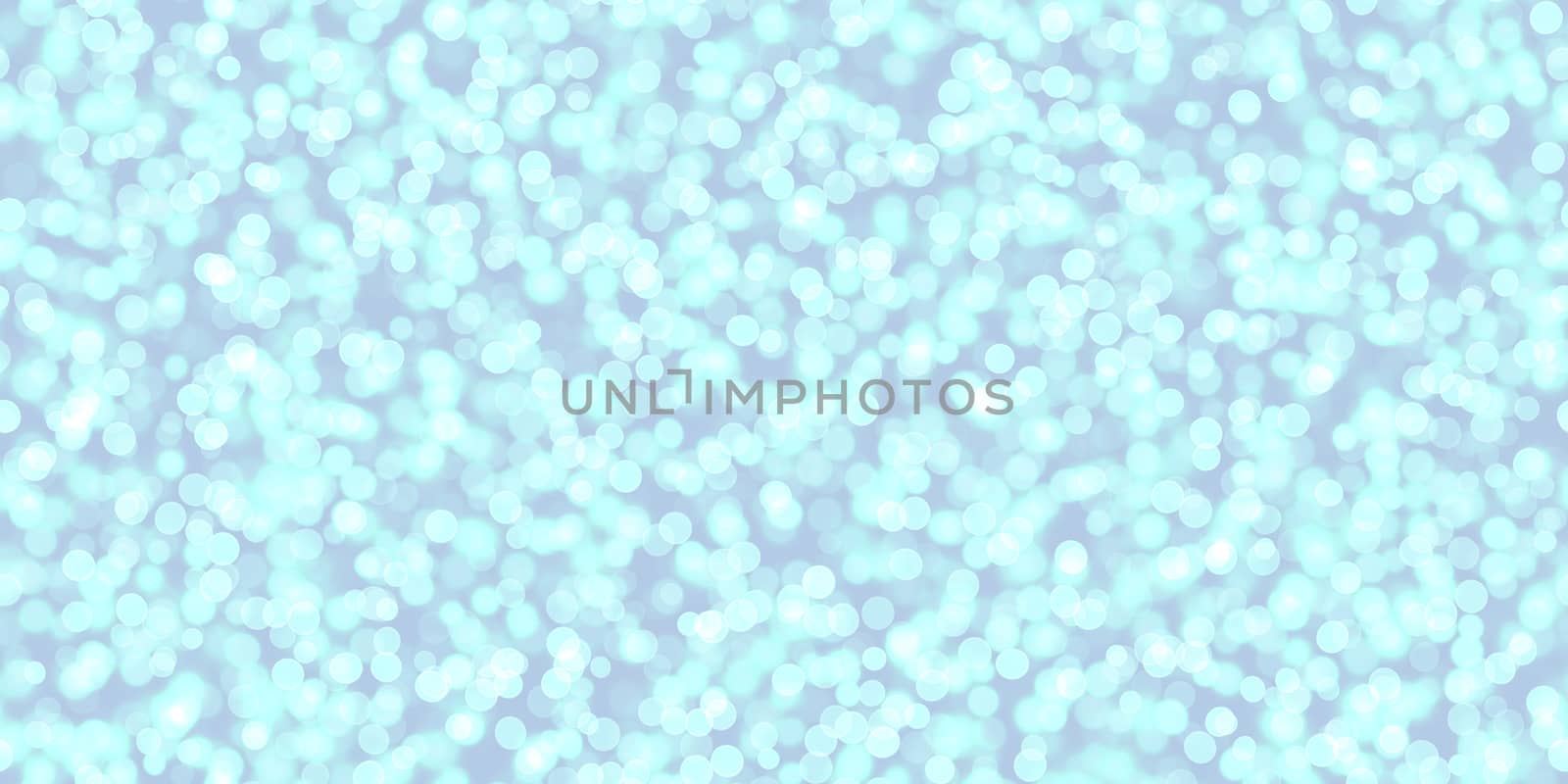 Light Sky Blue Bright Bokeh Background. Glowing Lights Texture. Shine Celebration Backdrop.