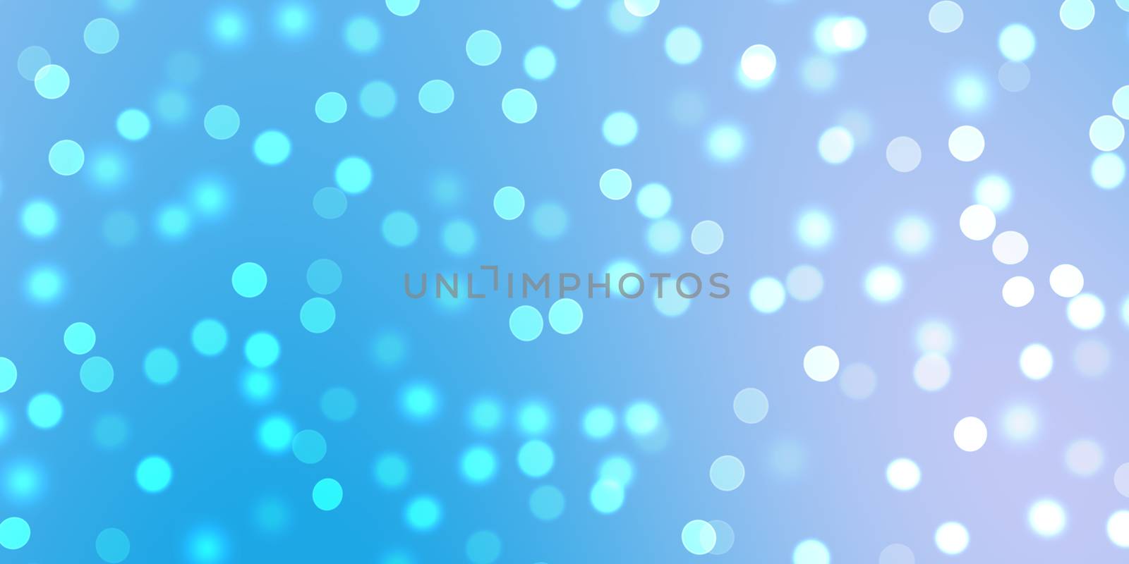 Sky Blue Bright Bokeh Background. Glowing Lights Texture. Shine Celebration Backdrop.