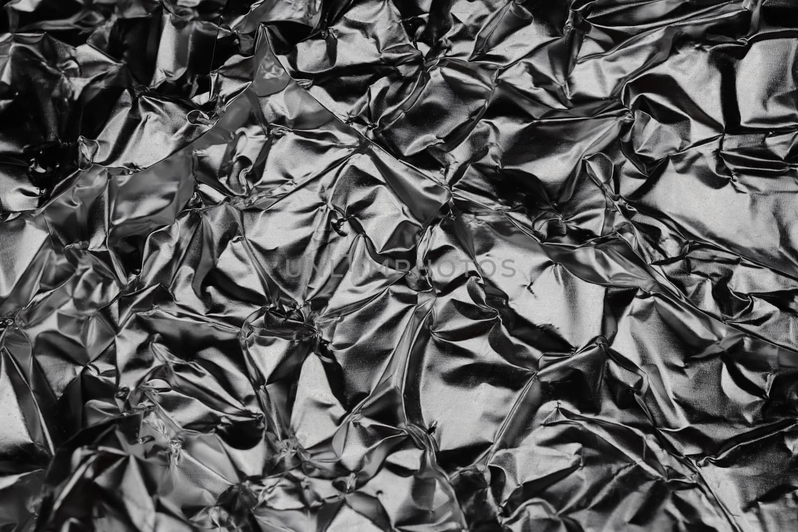 Monochrome Crumpled Foil Texture