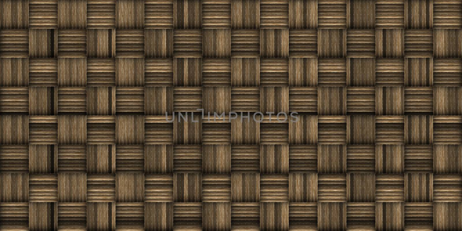 Seamless Basket Weaving Background. Woven Wicker Straw Texture. by sanches812