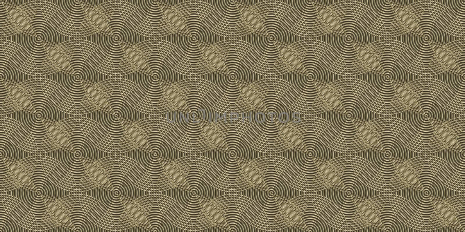Metal circles pattern. Bronze art deco seamless texture. Vintage rings background. by sanches812