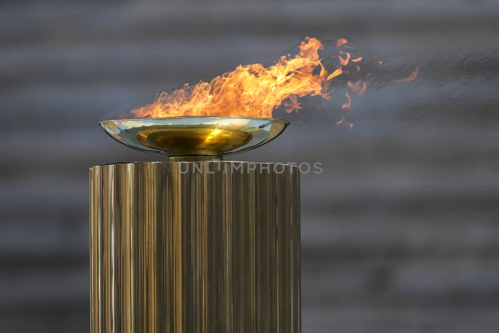 Athens, Greece - March 19, 2020: Olympic Flame handover ceremony for the Tokyo 2020 Summer Olympic Games at the Panathenaic Kallimarmaro Stadium