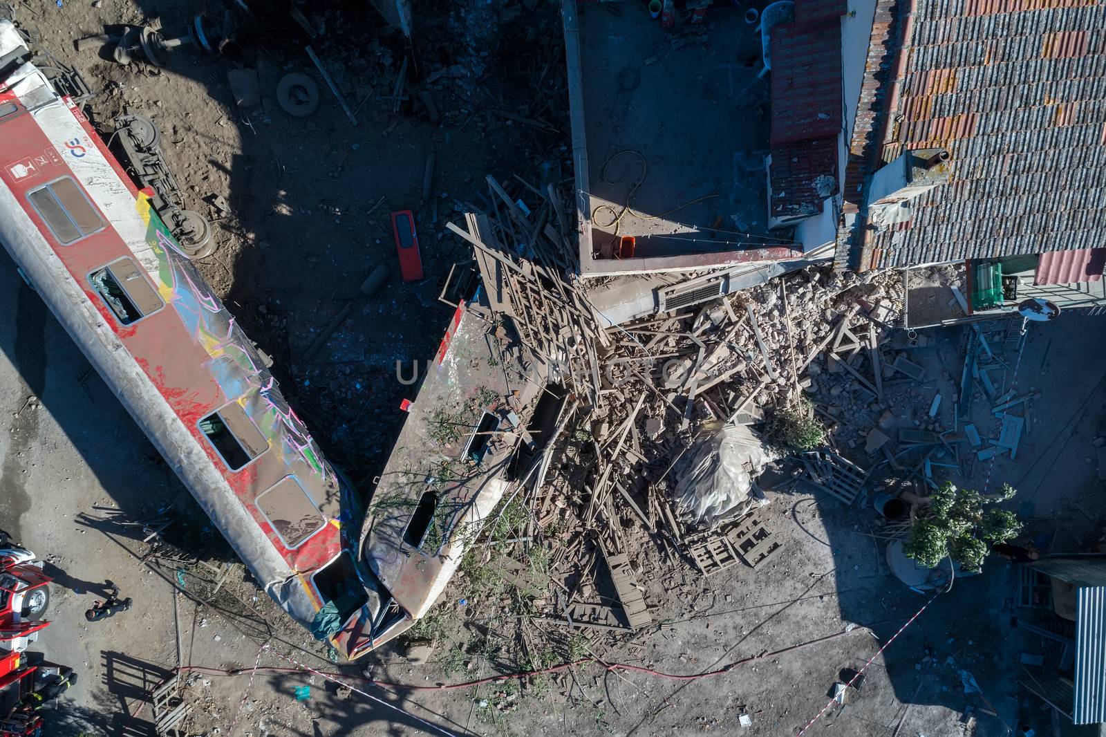 Aerial view of the fatal train derailment by ververidis