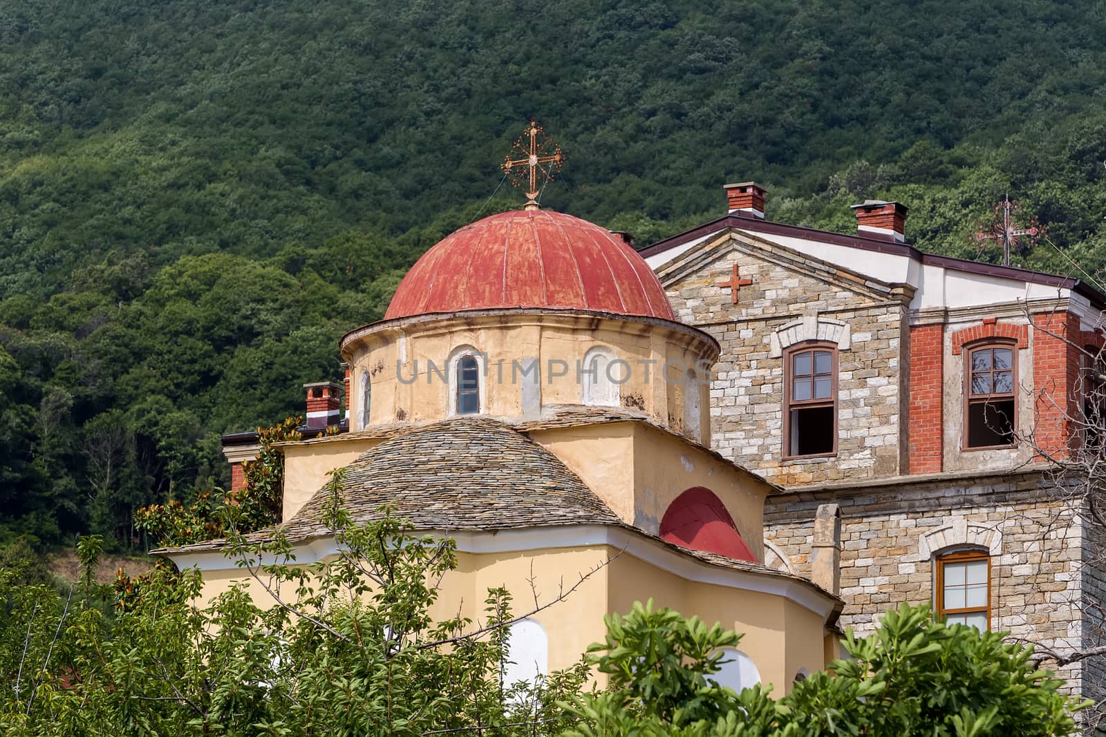 Building details in Karyes on Holy Mount Athos by ververidis