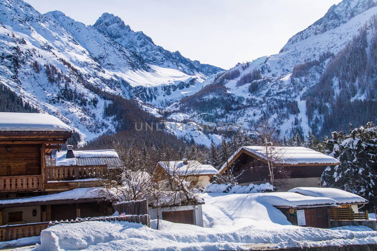 argentiere in chamonix in haute savoie in france