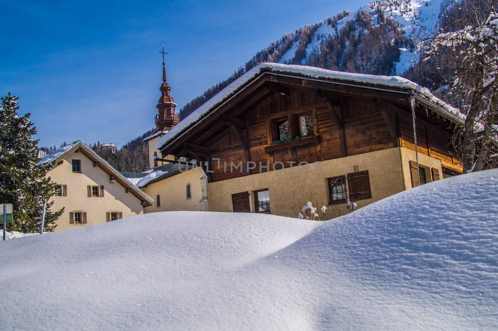 argentiere in chamonix in haute savoie in france