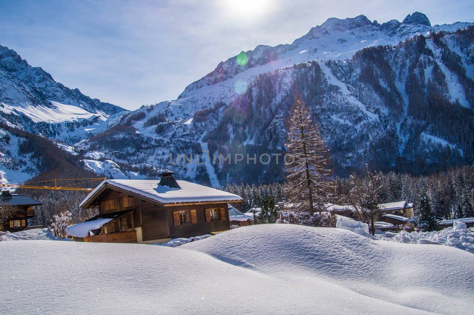 argentiere in chamonix in haute savoie in france