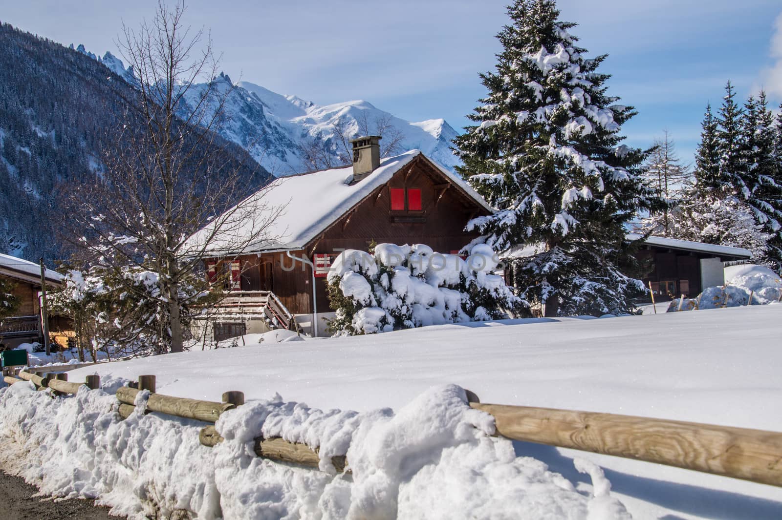 argentiere in chamonix in haute savoie in france