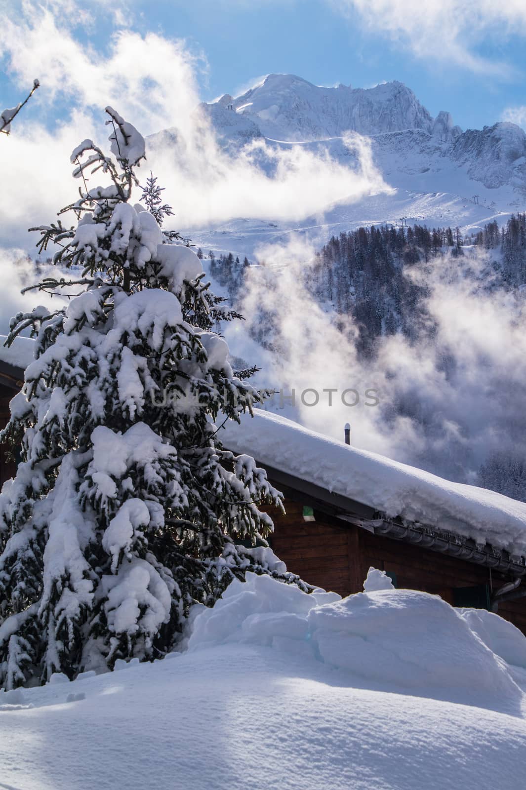 argentiere in chamonix in haute savoie in france