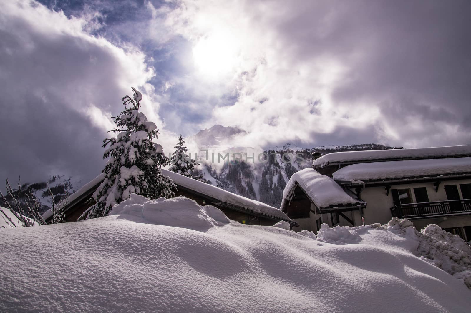 argentiere in chamonix in haute savoie in france