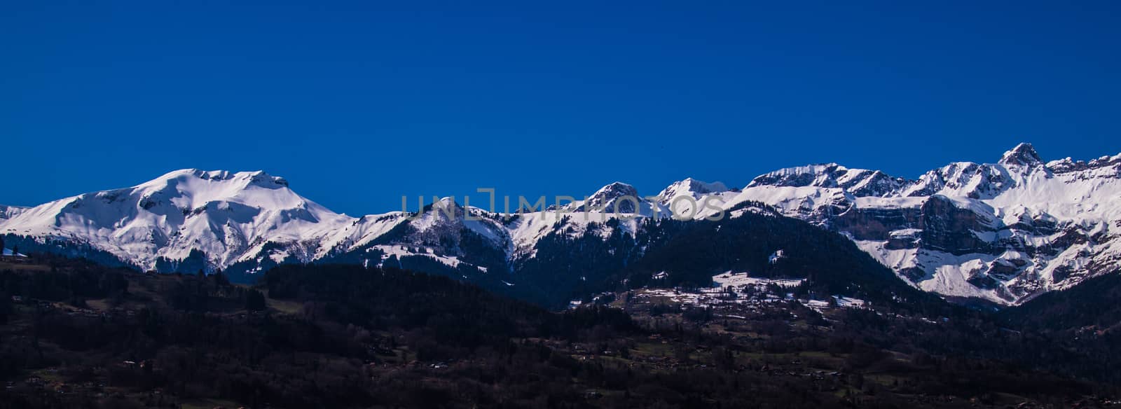 massif in aravis in haute savoie in france