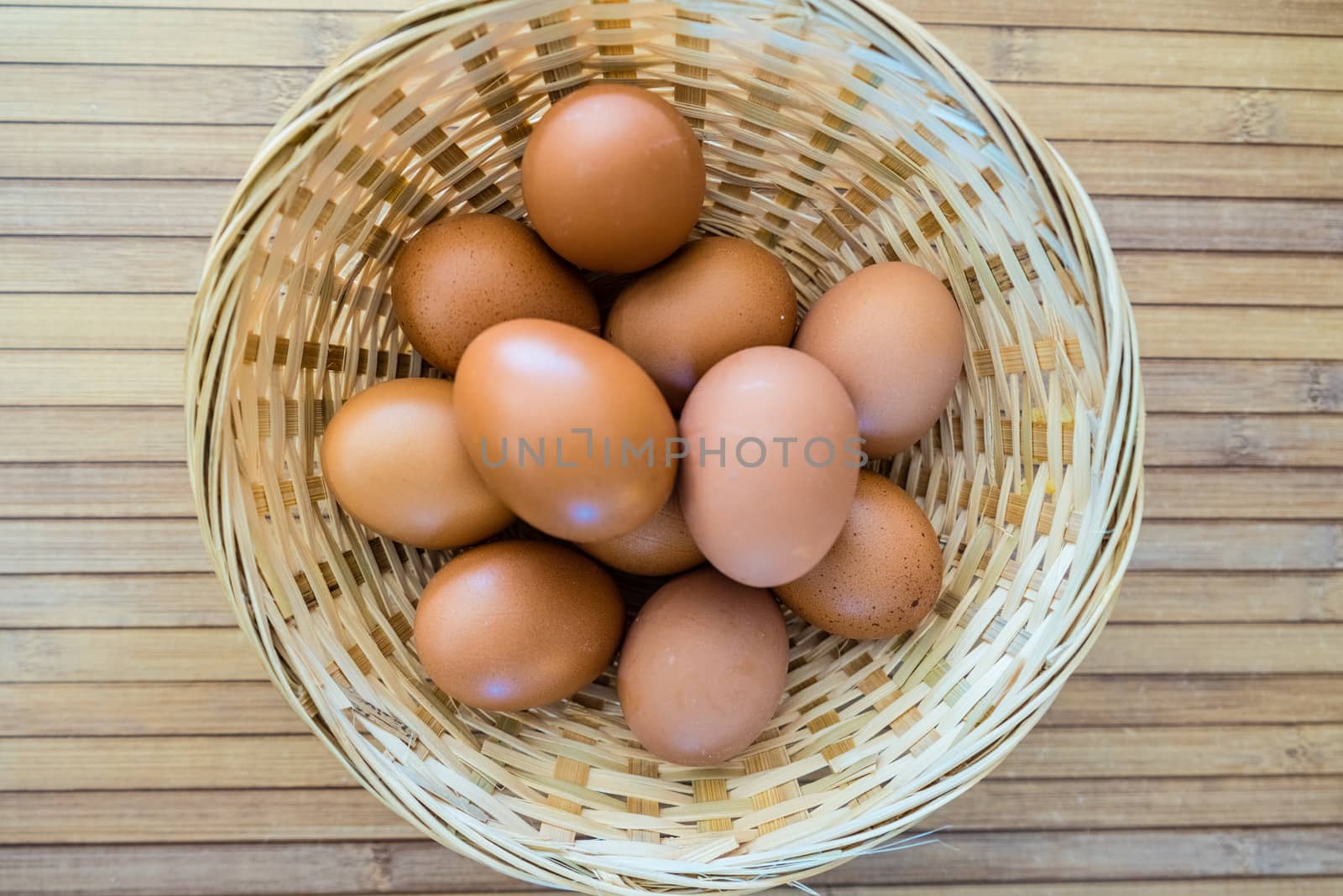 Fresh eggs in the basket by jcdiazhidalgo