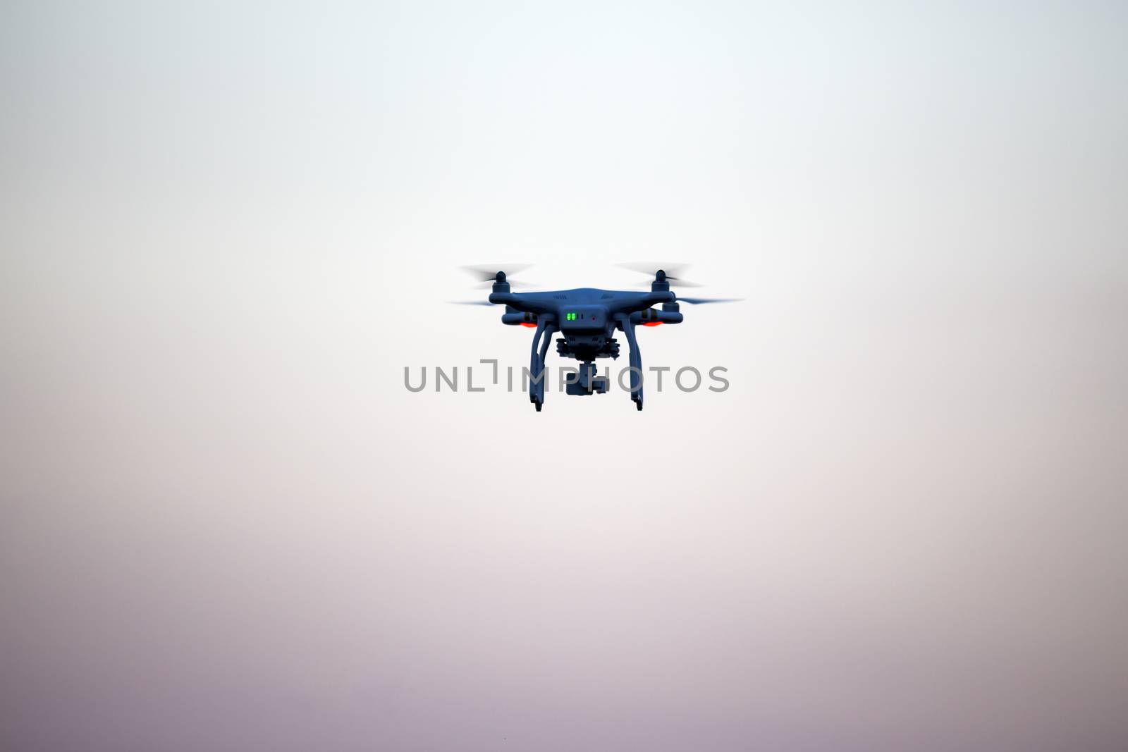 Thessaloniki, Greece, July 29, 2015: Drone quadrocopter Dji Phantom 3 Professional with high resolution digital camera (High quality 4K). New tool for aerial photo and video.