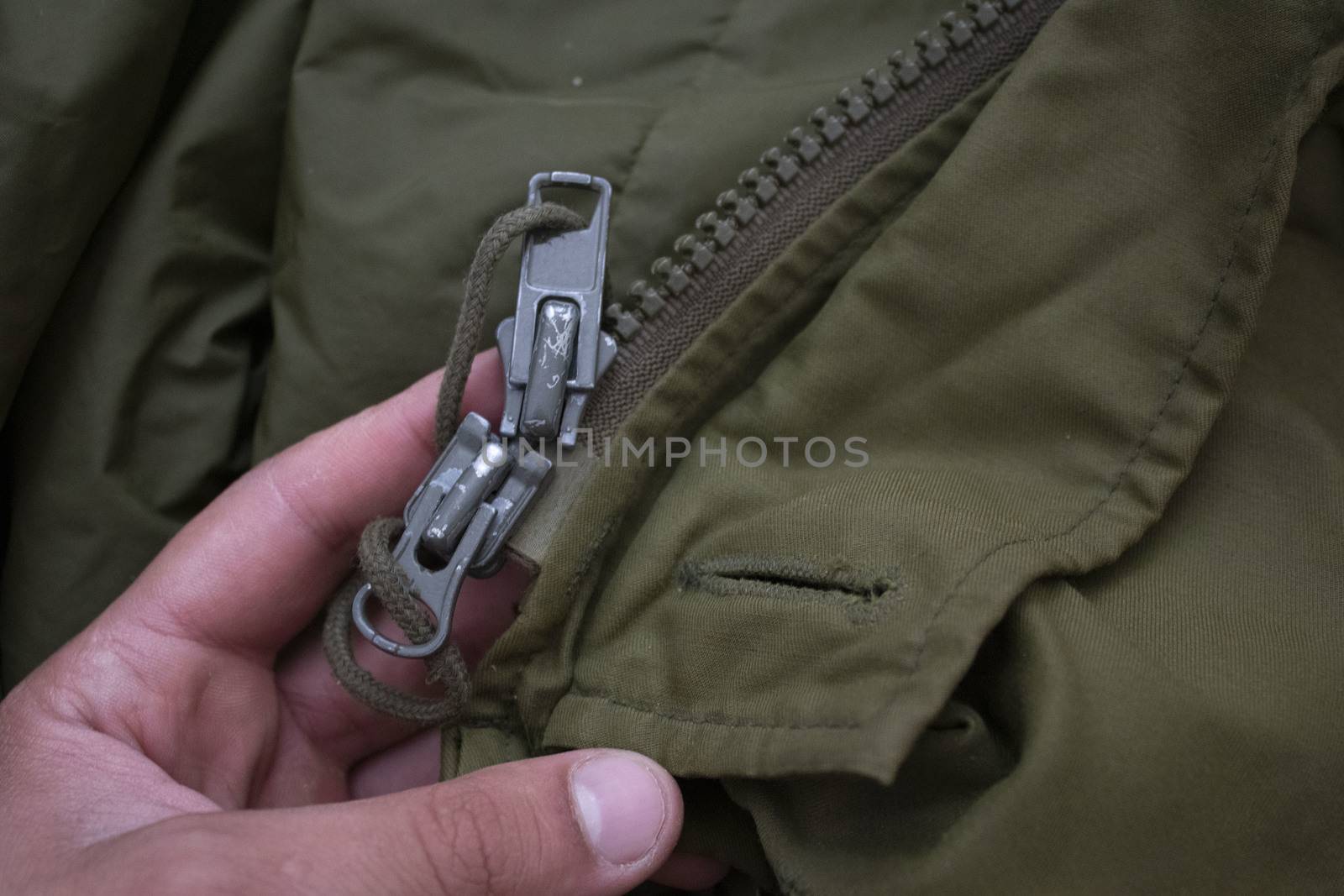 Old olive jacket