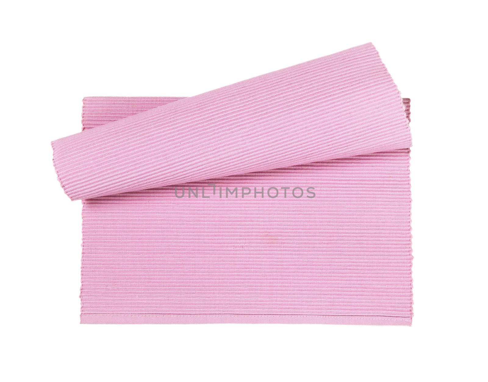 Pink woven cotton placemat by Digifoodstock
