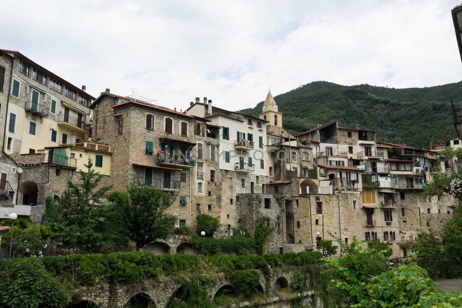 View of the Rocchetta Nervina Sitano village within the Liguria Region - Italy