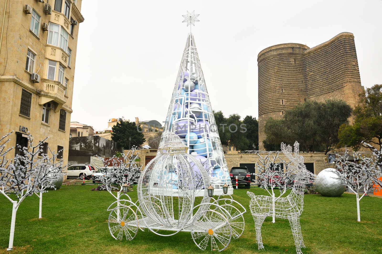 Baku, Azerbaijan, December 30, 2017. Baku welcomes the new 2018 year.
