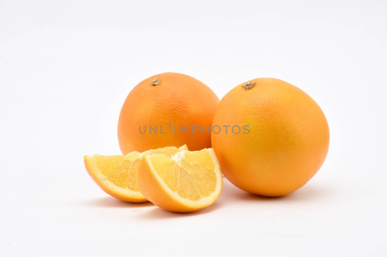 Orange on a white background.Natural.For Isolation. by moviephoto