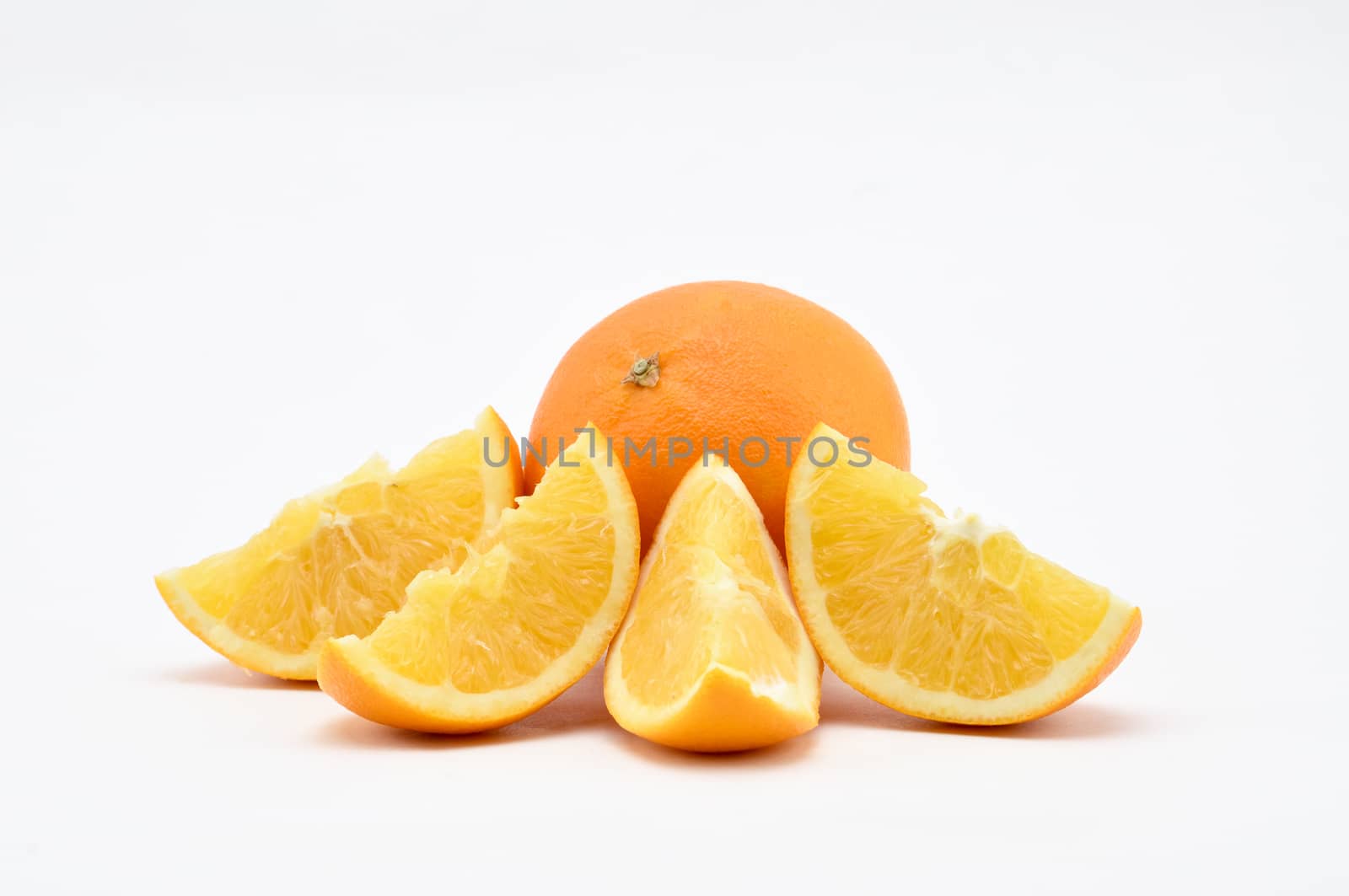 Orange on a white background.Natural.For Isolation. by moviephoto