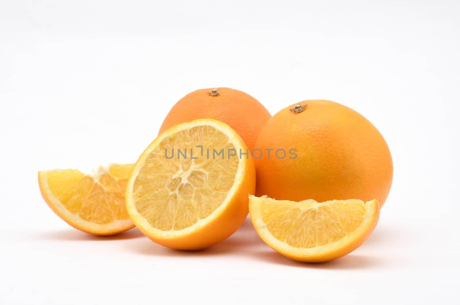 Orange on a white background.Natural.For Isolation. by moviephoto