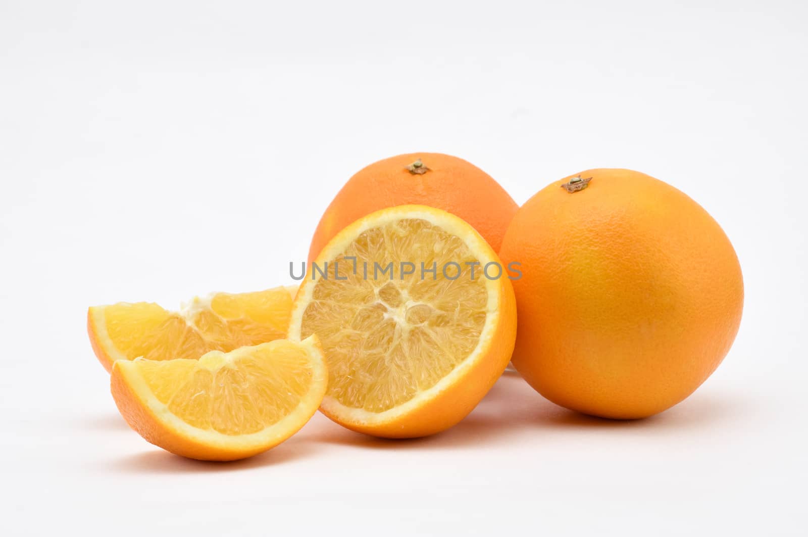 Orange on a white background.Natural.For Isolation. by moviephoto