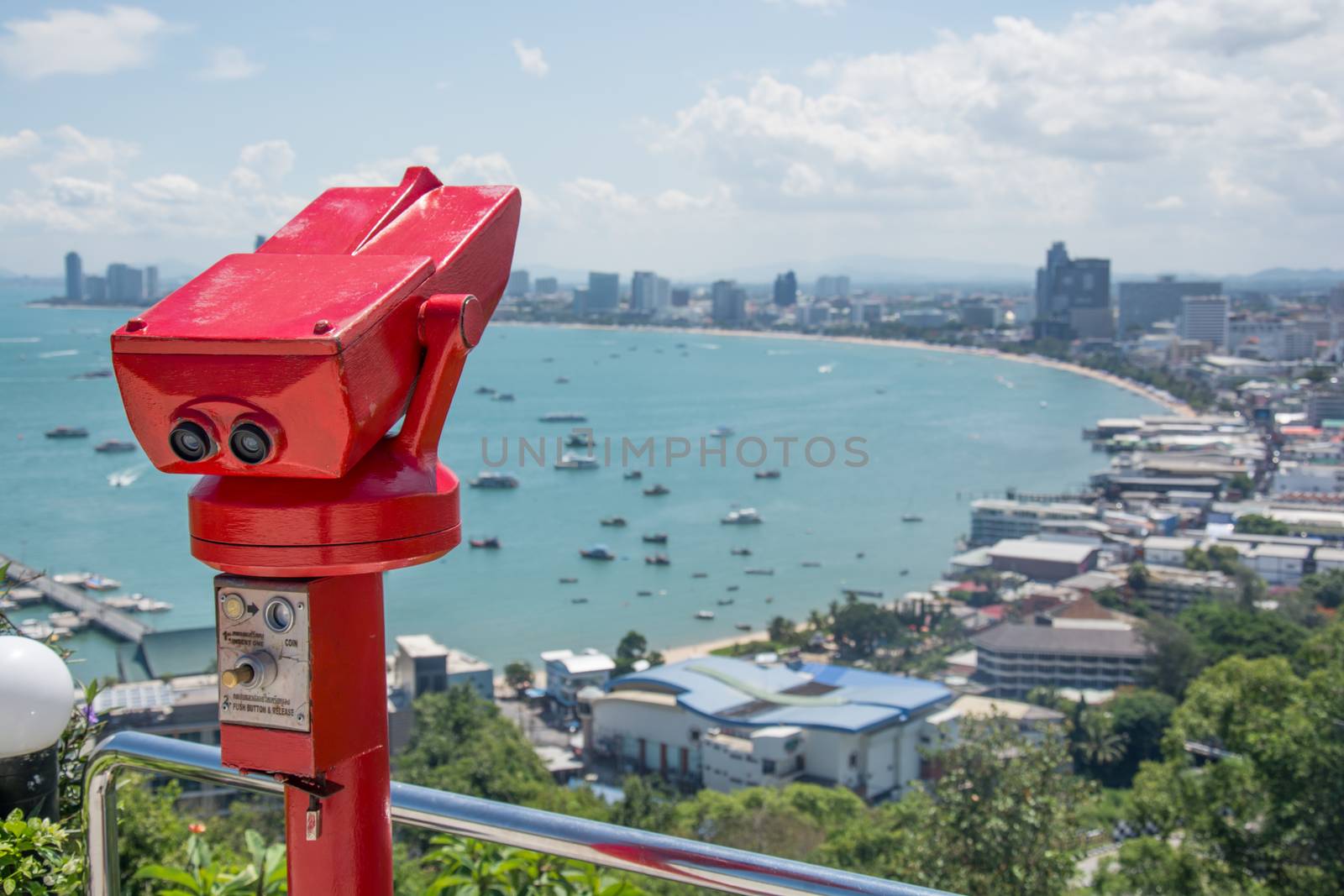 red camera Photo of Aerial zoom at pattaya