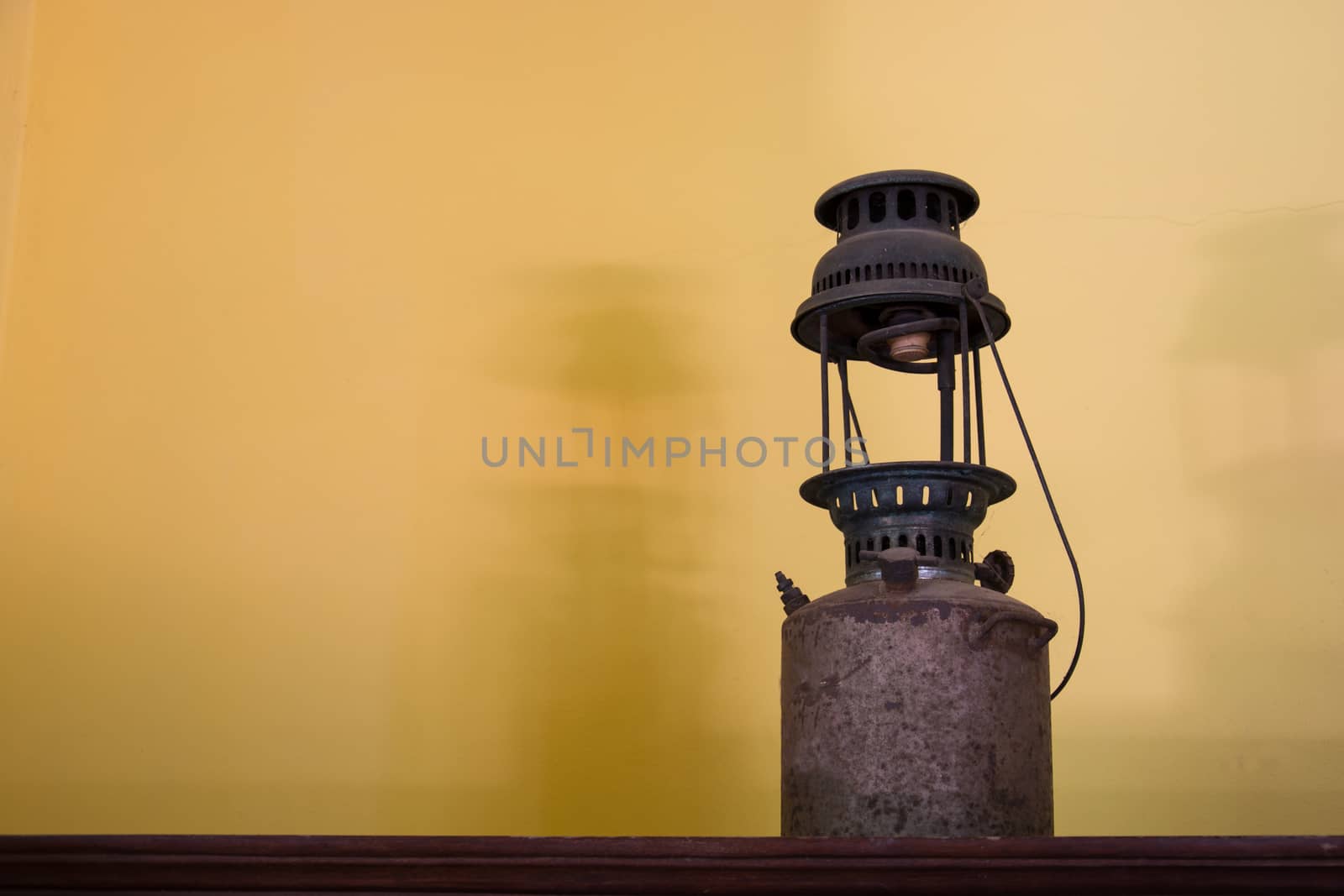 Old lantern on the wall