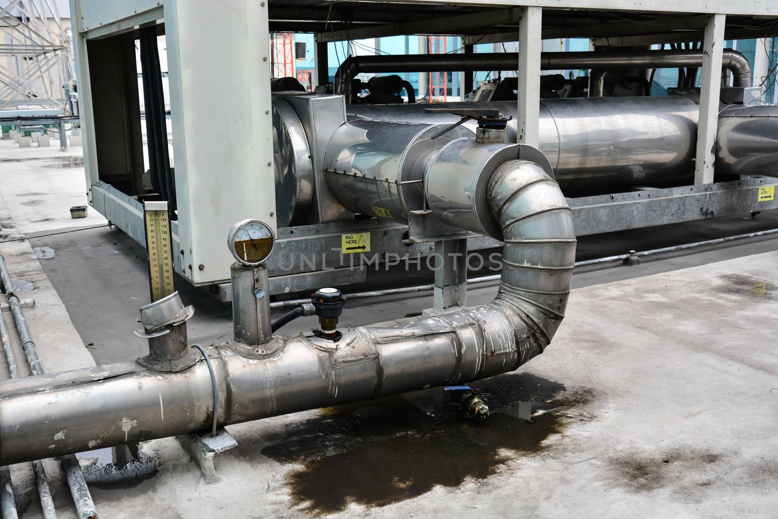 Plumbing for HVAC Air Conditioner