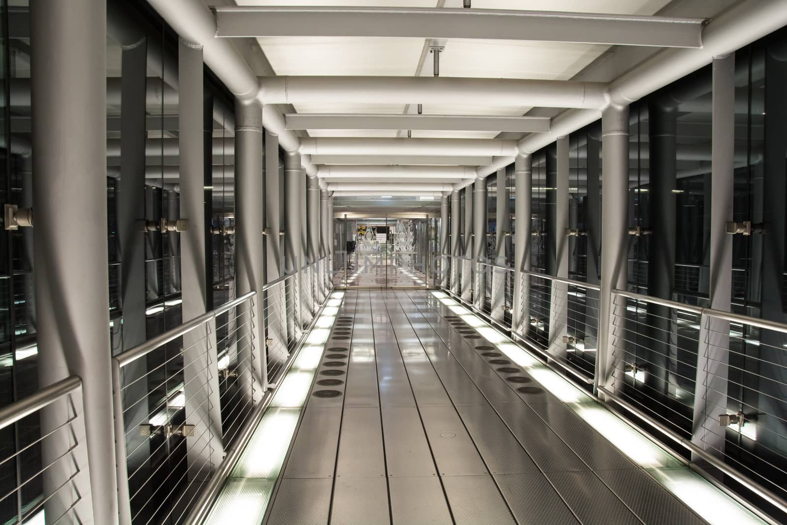 Travelator Tunnel in Airport Concourse