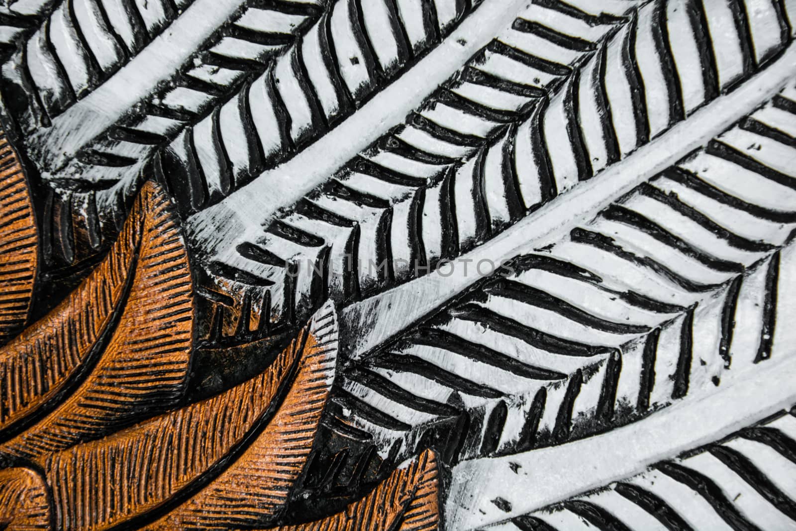Close up detail of a statue's eagle feathers