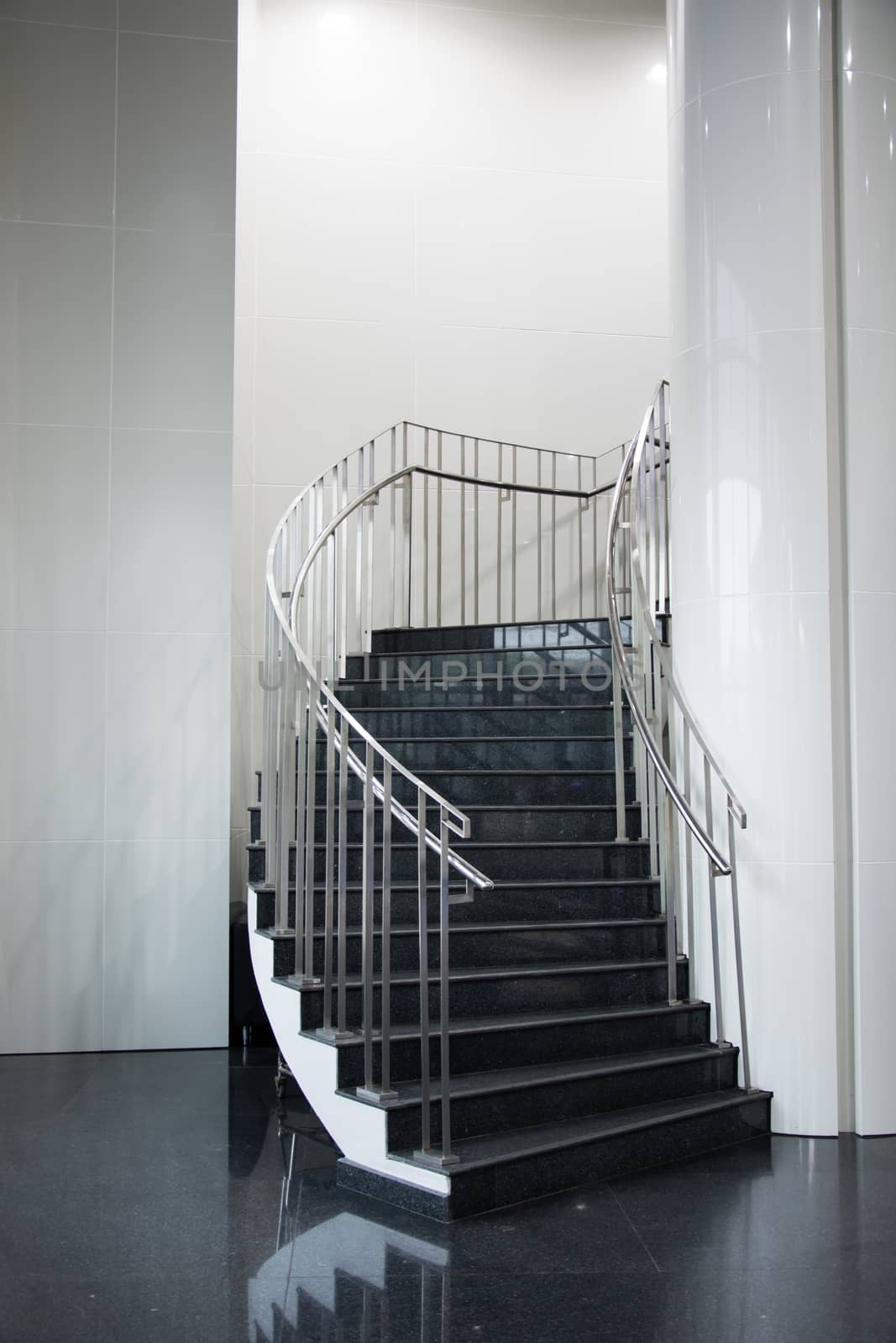 beautiful interior of a new apartment, staircase view