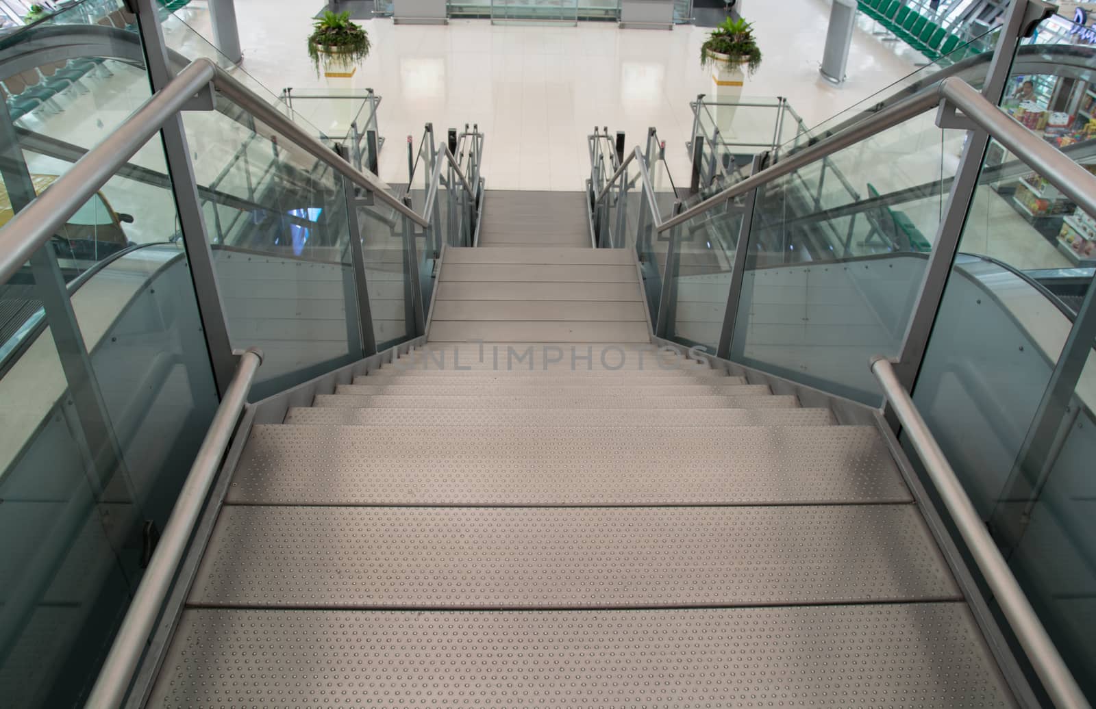 Modern staircase business interior
