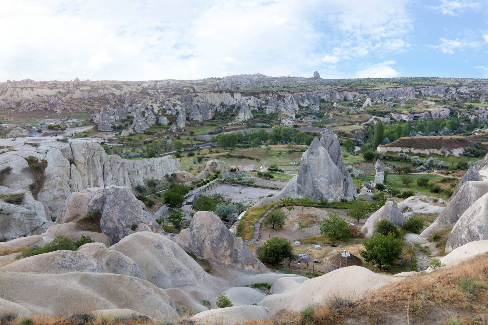Open air landscape in Goreme national park. Cappadocia, Anatolia, Turkey.