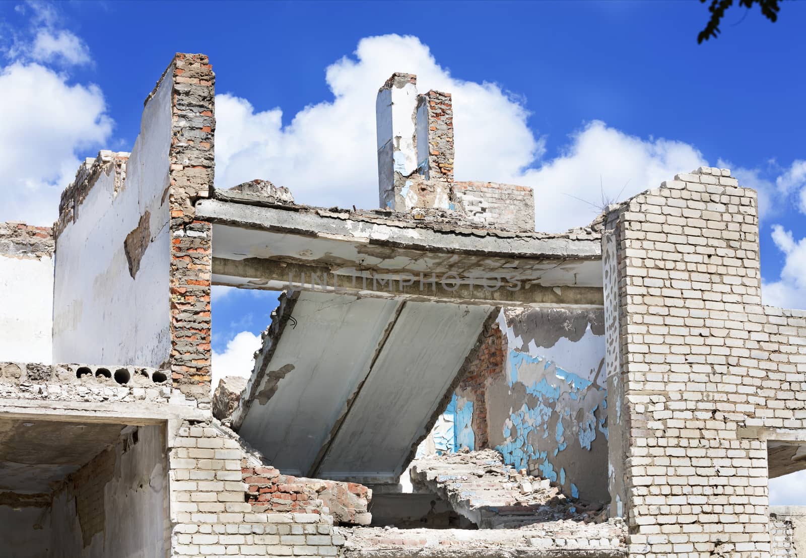 Ruined houses, grief and burnt territories, as a result of the arrival of the russian world on the territory of Ukraine, Georgia, Syria