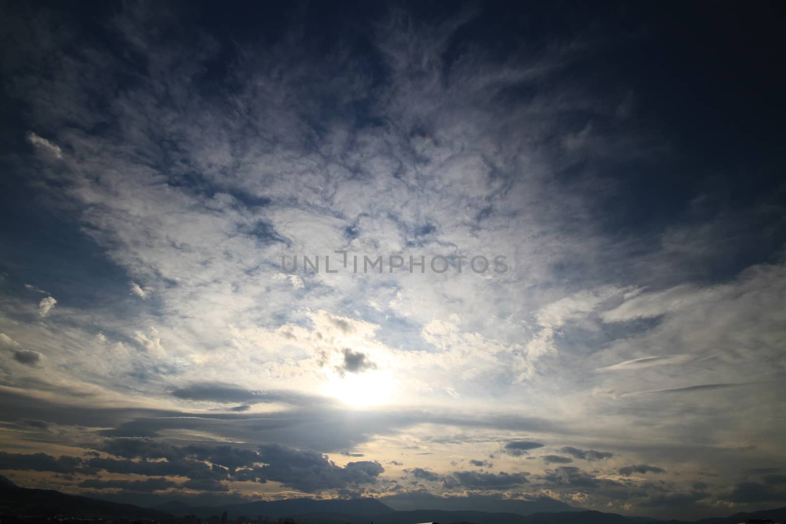 cloudy blue clear sky by alex_nako