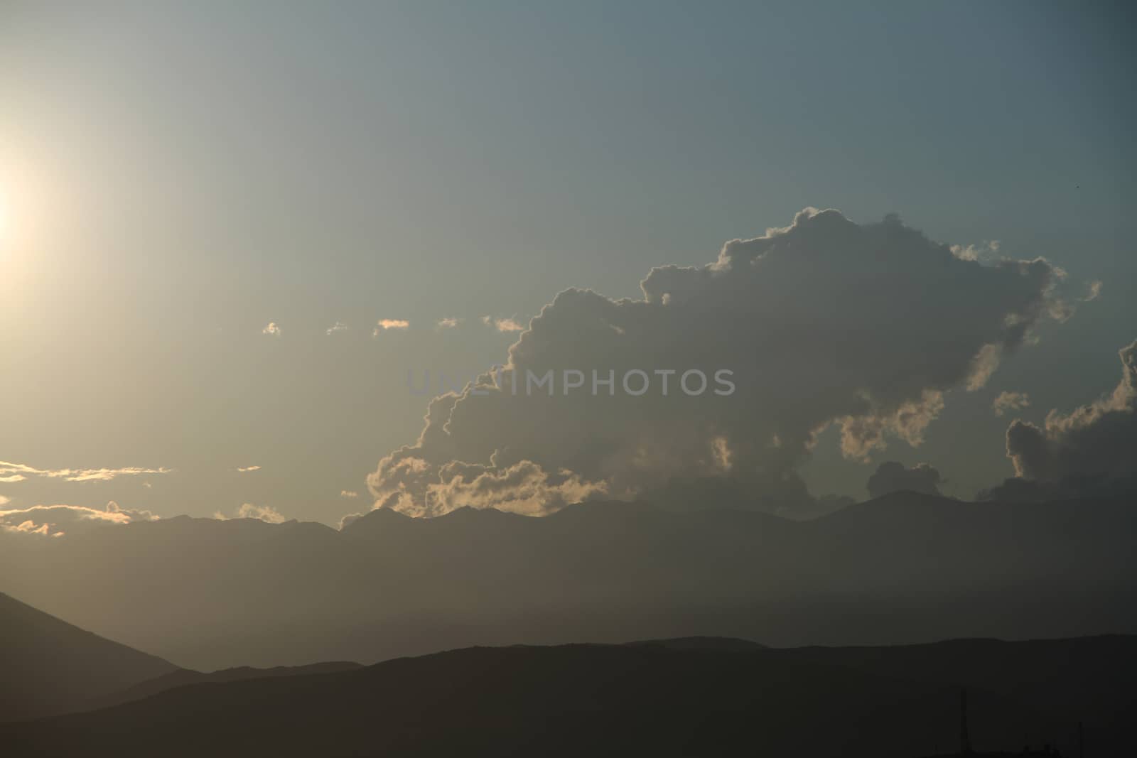 natural cloudy blue clear sky