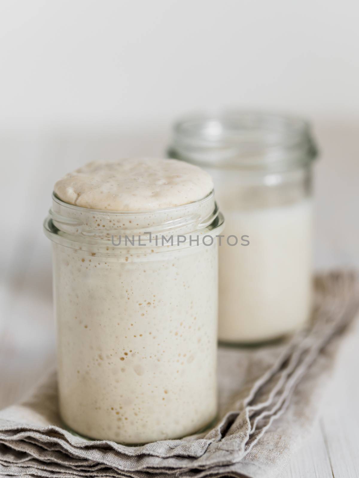 Wheat sourdough starter different hydration levels by fascinadora