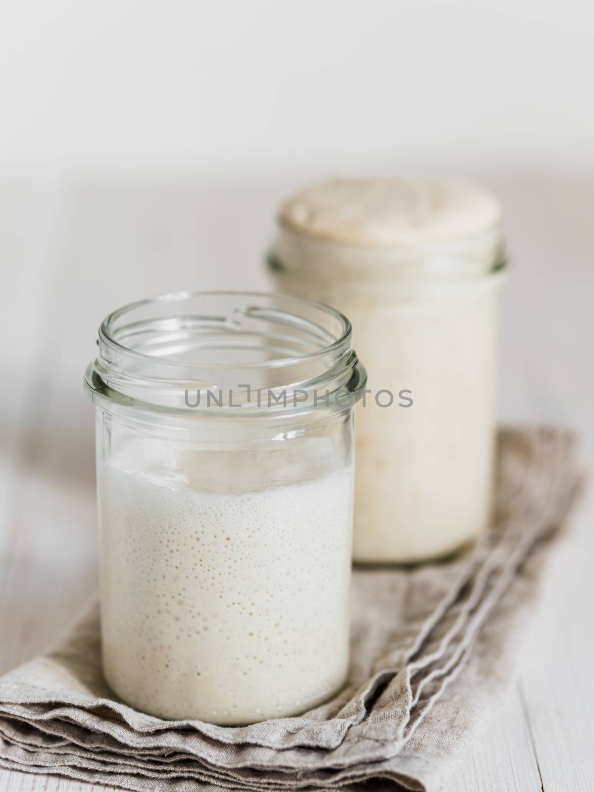 Wheat sourdough starter different hydration levels by fascinadora