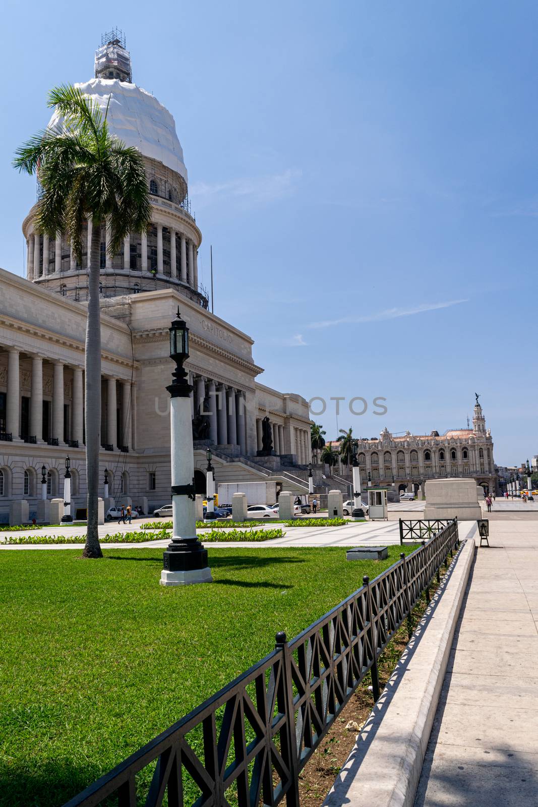 View of the Capitol in La Havana, Cuba in a sunny day