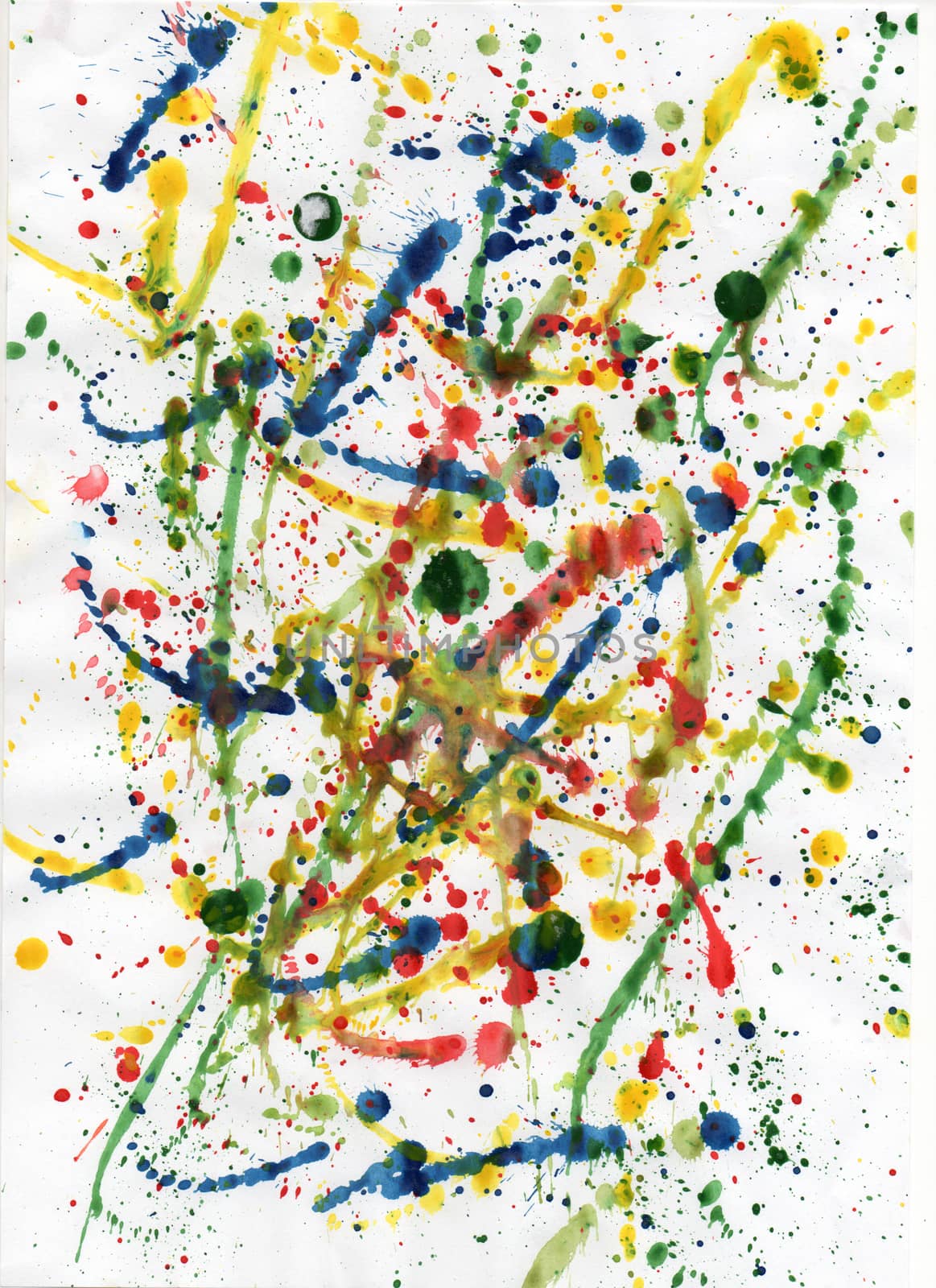 abstract multicolored spots on white background