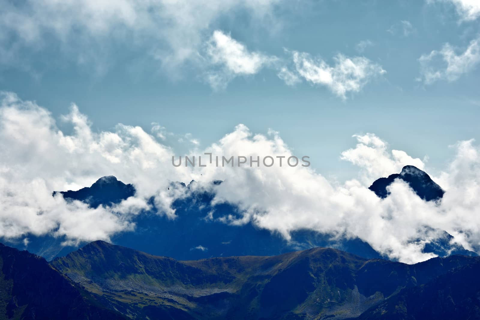 Fog and clouds in mountains. by satariel